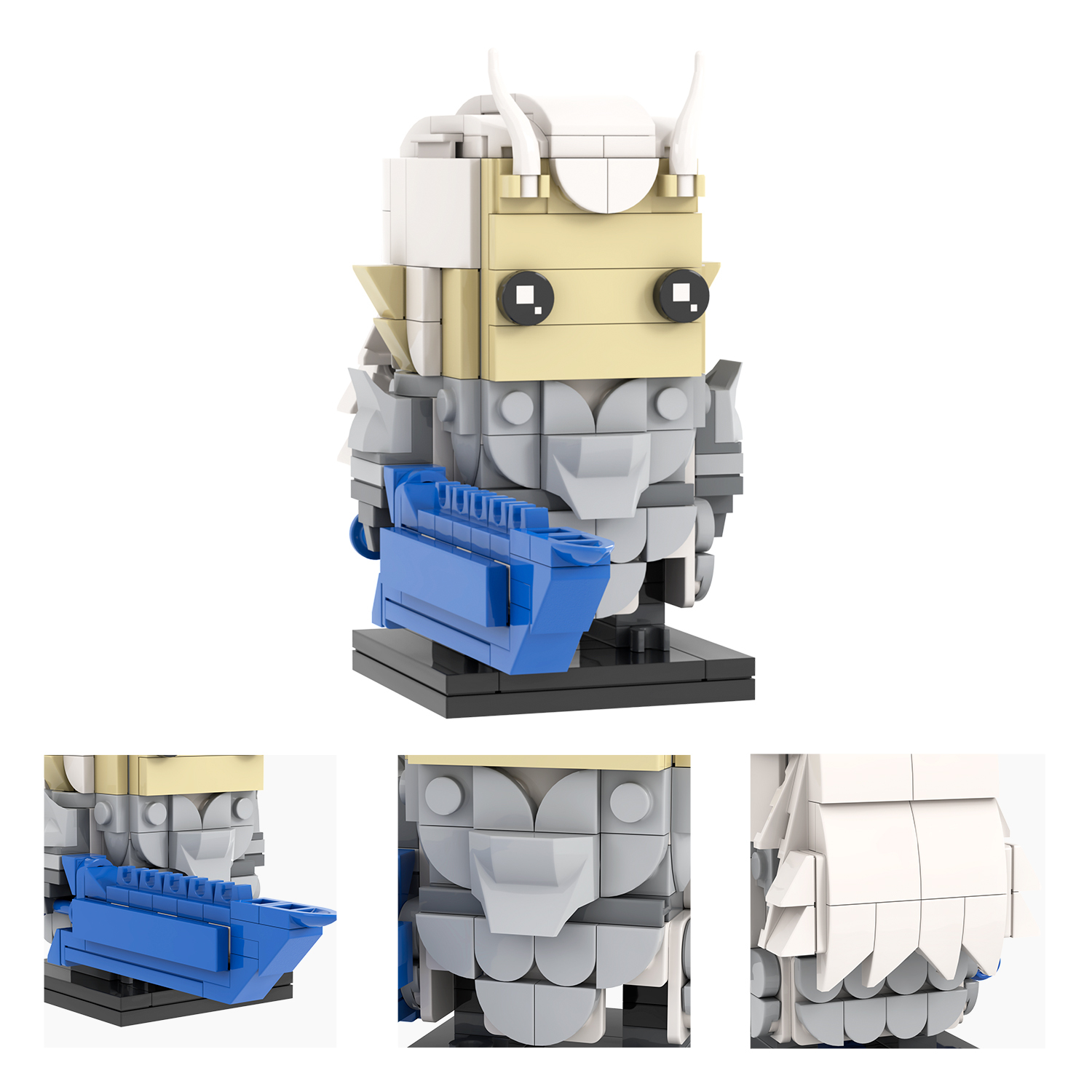 MOC7383-7390 Chinese Myths and Legends Characters in Ancient Shiji Niangniang Ne Zha Aobing Aoguang Shen Gong Leopard Square Head Bricks Kids Gift Toys
