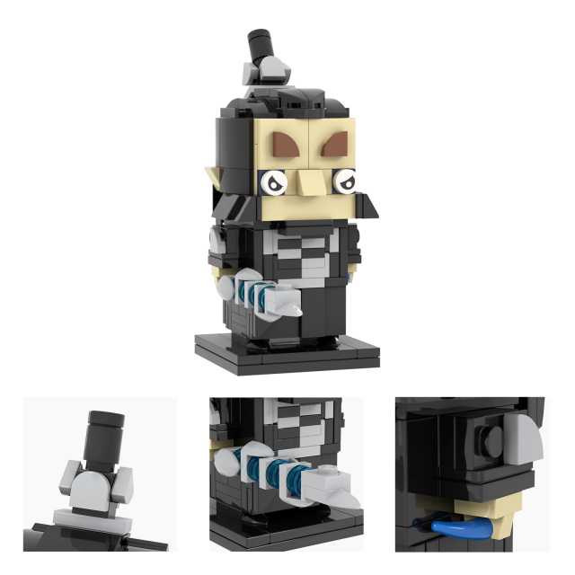 MOC7383-7390 Chinese Myths and Legends Characters in Ancient Shiji Niangniang Ne Zha Aobing Aoguang Shen Gong Leopard Square Head Bricks Kids Gift Toys