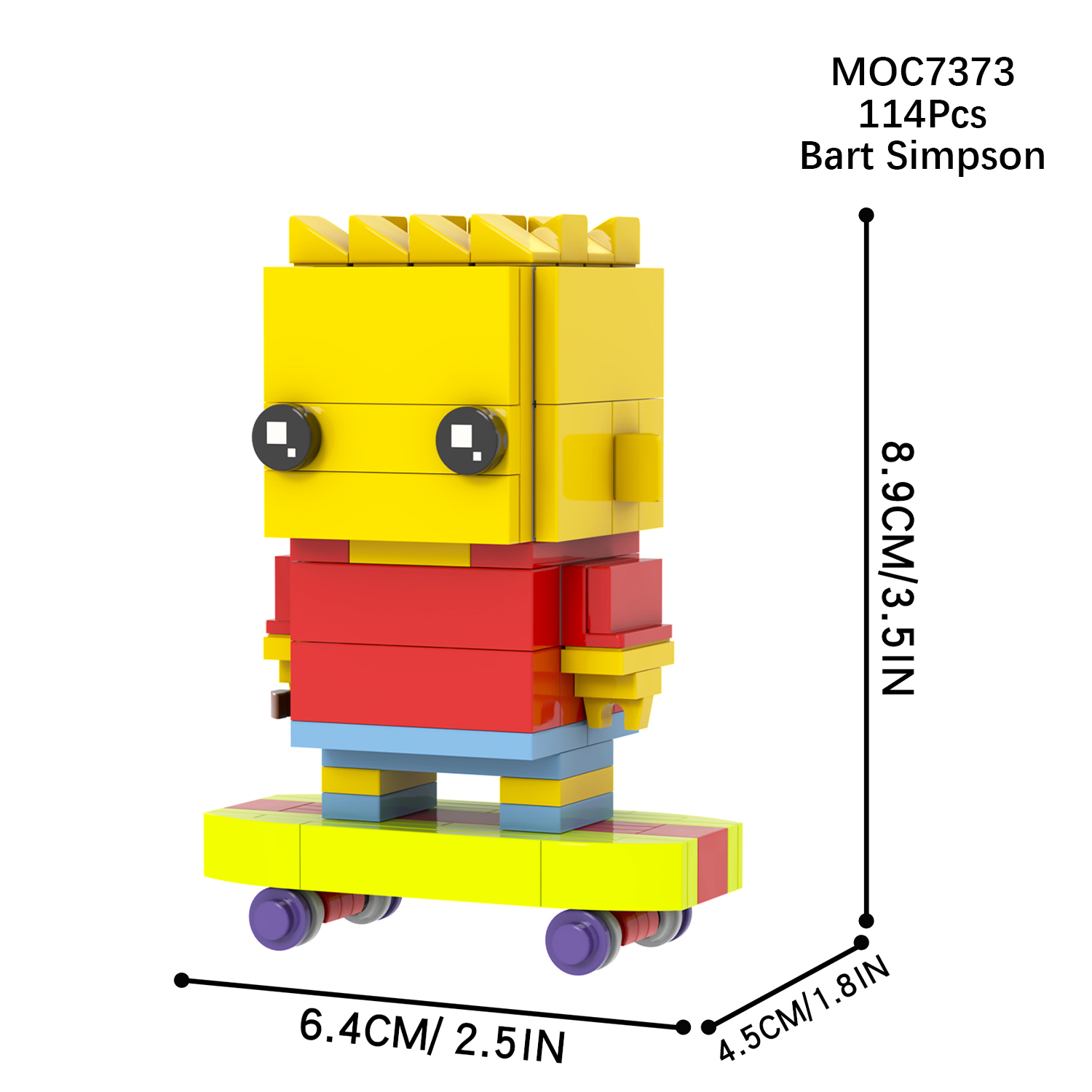 MOC7372-7381 Marge Simpson Bart Simpson Maggie Simpson Homer J. Simpson Lisa Simpson Groundskeeper Willie Mr Burns Milhouse Chief Wiggum Moe Szyslak Square Head Building Blocks Kids Toys