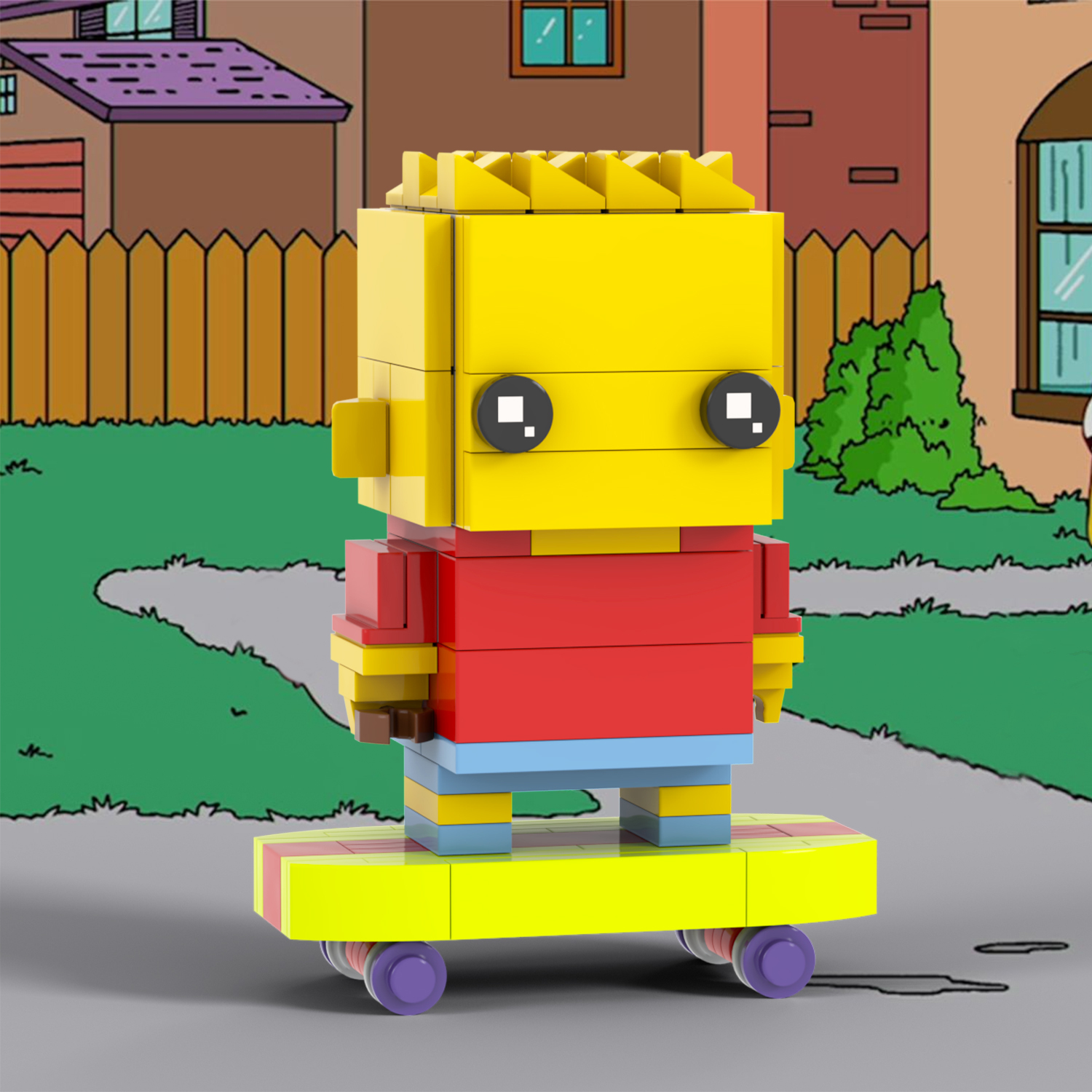 MOC7372-7381 Marge Simpson Bart Simpson Maggie Simpson Homer J. Simpson Lisa Simpson Groundskeeper Willie Mr Burns Milhouse Chief Wiggum Moe Szyslak Square Head Building Blocks Kids Toys