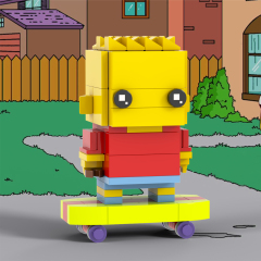 MOC7372-7381 Marge Simpson Bart Simpson Maggie Simpson Homer J. Simpson Lisa Simpson Groundskeeper Willie Mr Burns Milhouse Chief Wiggum Moe Szyslak Square Head Building Blocks Kids Toys