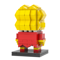 MOC7372-7381 Marge Simpson Bart Simpson Maggie Simpson Homer J. Simpson Lisa Simpson Groundskeeper Willie Mr Burns Milhouse Chief Wiggum Moe Szyslak Square Head Building Blocks Kids Toys