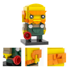 MOC7372-7381 Marge Simpson Bart Simpson Maggie Simpson Homer J. Simpson Lisa Simpson Groundskeeper Willie Mr Burns Milhouse Chief Wiggum Moe Szyslak Square Head Building Blocks Kids Toys
