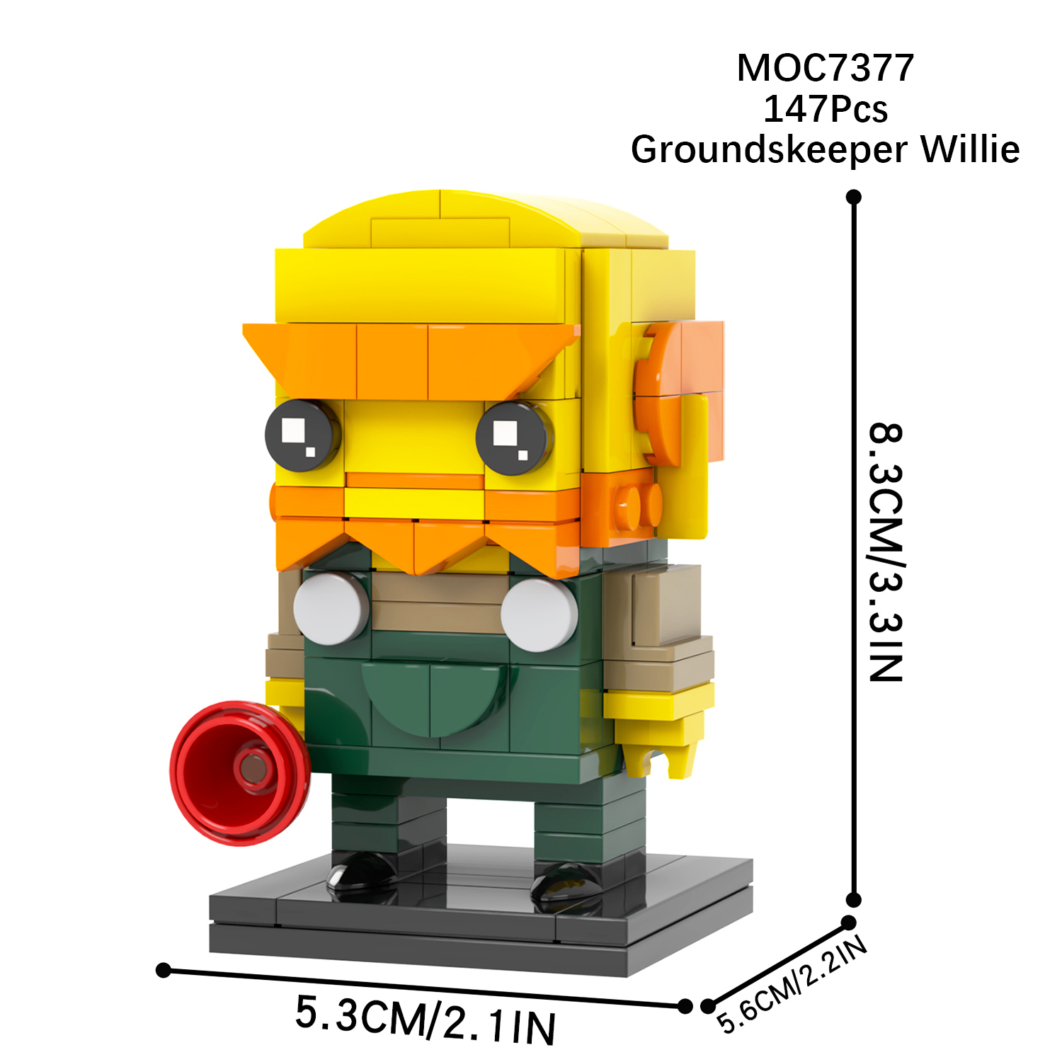 MOC7372-7381 Marge Simpson Bart Simpson Maggie Simpson Homer J. Simpson Lisa Simpson Groundskeeper Willie Mr Burns Milhouse Chief Wiggum Moe Szyslak Square Head Building Blocks Kids Toys
