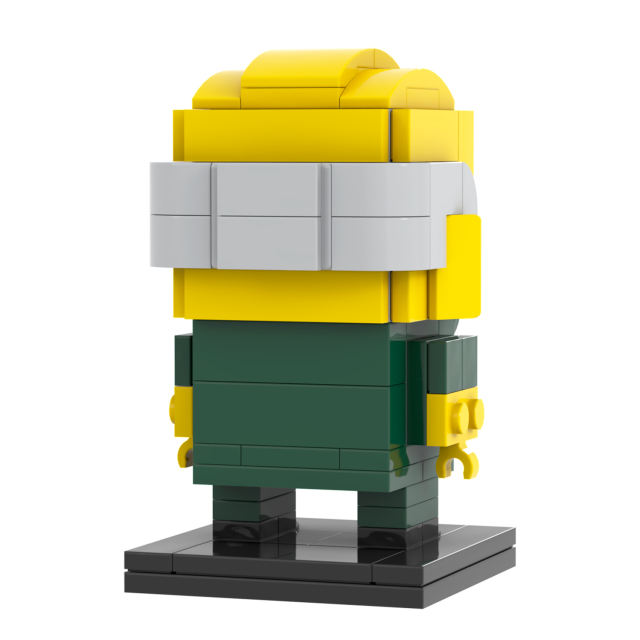 MOC7372-7381 Marge Simpson Bart Simpson Maggie Simpson Homer J. Simpson Lisa Simpson Groundskeeper Willie Mr Burns Milhouse Chief Wiggum Moe Szyslak Square Head Building Blocks Kids Toys