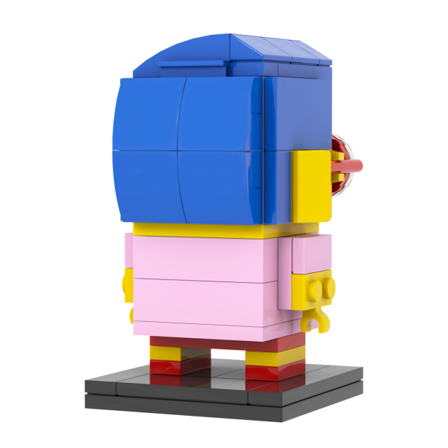 MOC7372-7381 Marge Simpson Bart Simpson Maggie Simpson Homer J. Simpson Lisa Simpson Groundskeeper Willie Mr Burns Milhouse Chief Wiggum Moe Szyslak Square Head Building Blocks Kids Toys