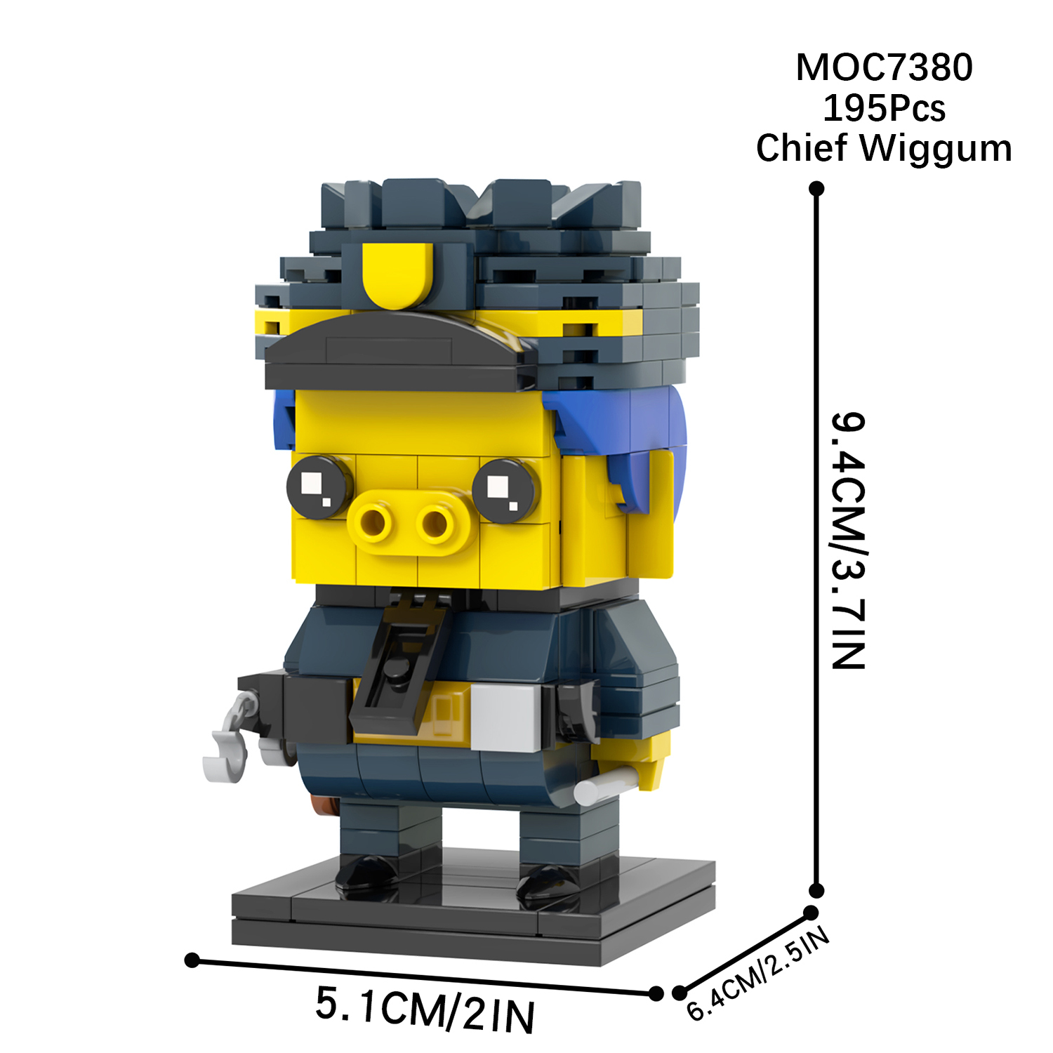 MOC7372-7381 Marge Simpson Bart Simpson Maggie Simpson Homer J. Simpson Lisa Simpson Groundskeeper Willie Mr Burns Milhouse Chief Wiggum Moe Szyslak Square Head Building Blocks Kids Toys