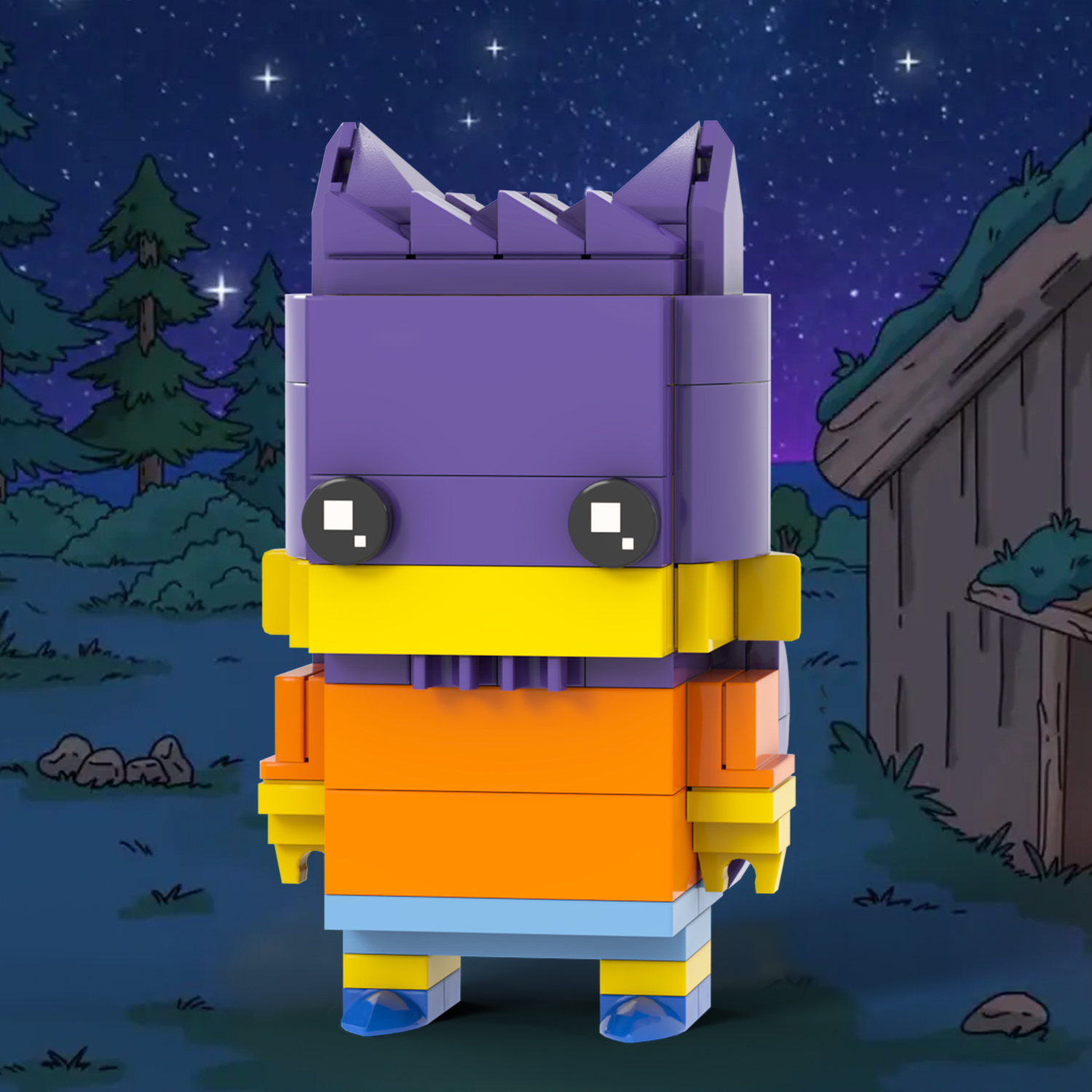 MOC7372-7381 Marge Simpson Bart Simpson Maggie Simpson Homer J. Simpson Lisa Simpson Groundskeeper Willie Mr Burns Milhouse Chief Wiggum Moe Szyslak Square Head Building Blocks Kids Toys