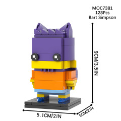MOC7372-7381 Marge Simpson Bart Simpson Maggie Simpson Homer J. Simpson Lisa Simpson Groundskeeper Willie Mr Burns Milhouse Chief Wiggum Moe Szyslak Square Head Building Blocks Kids Toys