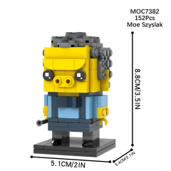 MOC7372-7381 Marge Simpson Bart Simpson Maggie Simpson Homer J. Simpson Lisa Simpson Groundskeeper Willie Mr Burns Milhouse Chief Wiggum Moe Szyslak Square Head Building Blocks Kids Toys