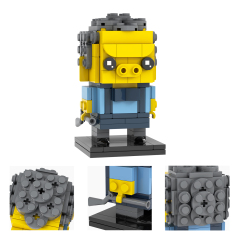MOC7372-7381 Marge Simpson Bart Simpson Maggie Simpson Homer J. Simpson Lisa Simpson Groundskeeper Willie Mr Burns Milhouse Chief Wiggum Moe Szyslak Square Head Building Blocks Kids Toys