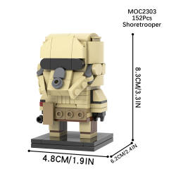 MOC2302-MOC2309 Lego star wars building Shoretrooper darth revan  revan BrickHeadz War scene toys building blocks sets Toys for kids
