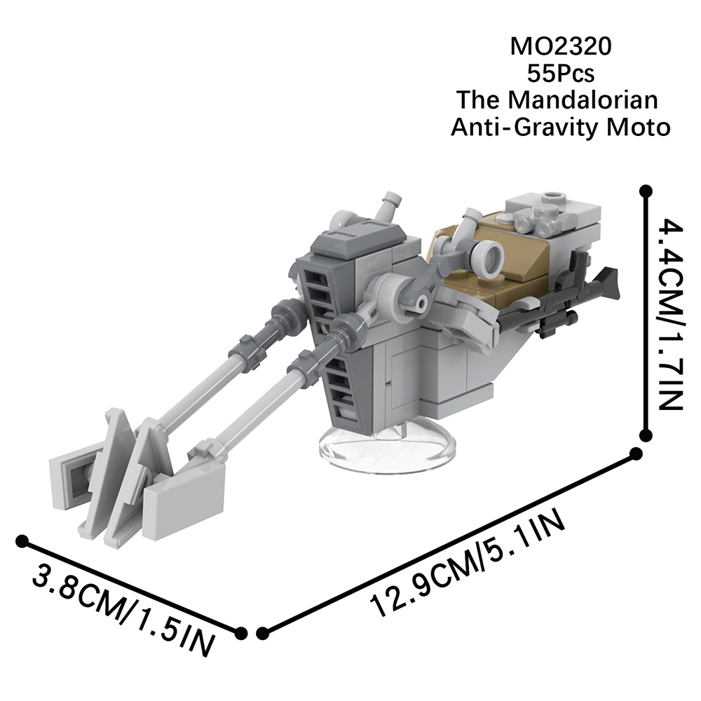 MOC2320 Lego star wars building the mandalorian anti gravity moto guns War scene toys building blocks sets Toys for kids