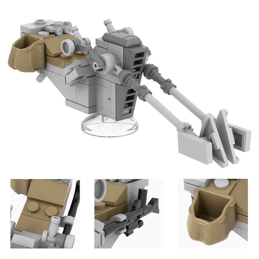 MOC2320 Lego star wars building the mandalorian anti gravity moto guns War scene toys building blocks sets Toys for kids