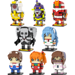 MOC7423-7430 NEON GENESIS EVANGELION EVA Mari Makinami Illustrious Evangelion Ikari Shinji Third Angel Sakiel Asuka Langley Soryu EVA-00 PROTO TYPE EVA-01 PROTO TYPE EVA-02 PROTO TYPE Building Blocks Kids Gift Toys