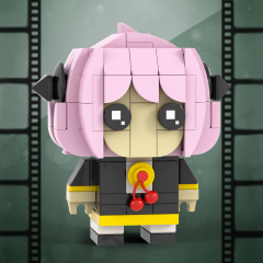 MOC7431-7434 Rem Zero Two Anya Forger Yor Forger Anime Character Square Head Bricks Assemble Collect Educational Building Blocks Kids Gift Toys MOC7189