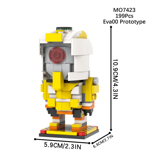 MOC7423-7430 NEON GENESIS EVANGELION EVA Mari Makinami Illustrious Evangelion Ikari Shinji Third Angel Sakiel Asuka Langley Soryu EVA-00 PROTO TYPE EVA-01 PROTO TYPE EVA-02 PROTO TYPE Building Blocks Kids Gift Toys