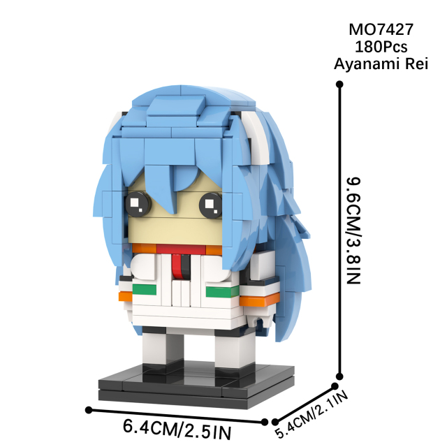 MOC7423-7430 NEON GENESIS EVANGELION EVA Mari Makinami Illustrious Evangelion Ikari Shinji Third Angel Sakiel Asuka Langley Soryu EVA-00 PROTO TYPE EVA-01 PROTO TYPE EVA-02 PROTO TYPE Building Blocks Kids Gift Toys