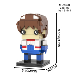 MOC7423-7430 NEON GENESIS EVANGELION EVA Mari Makinami Illustrious Evangelion Ikari Shinji Third Angel Sakiel Asuka Langley Soryu EVA-00 PROTO TYPE EVA-01 PROTO TYPE EVA-02 PROTO TYPE Building Blocks Kids Gift Toys
