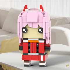 MOC7431-7434 Rem Zero Two Anya Forger Yor Forger Anime Character Square Head Bricks Assemble Collect Educational Building Blocks Kids Gift Toys MOC7189