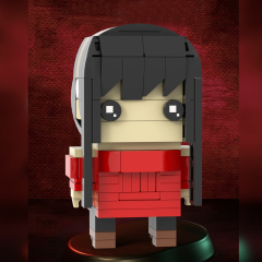 MOC7431-7434 Rem Zero Two Anya Forger Yor Forger Anime Character Square Head Bricks Assemble Collect Educational Building Blocks Kids Gift Toys MOC7189