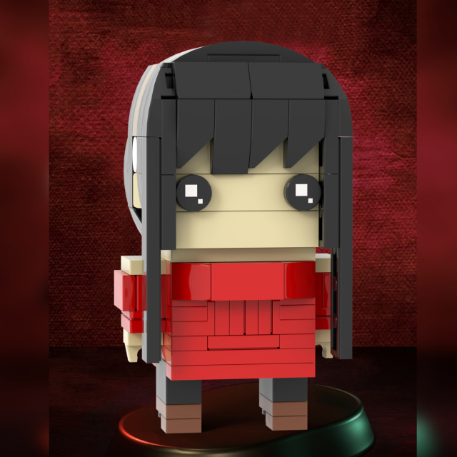 MOC7431-7434 Rem Zero Two Anya Forger Yor Forger Anime Character Square Head Bricks Assemble Collect Educational Building Blocks Kids Gift Toys MOC7189