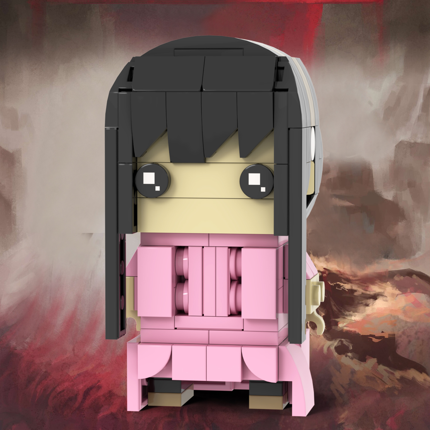 MOC7431-7434 Rem Zero Two Anya Forger Yor Forger Anime Character Square Head Bricks Assemble Collect Educational Building Blocks Kids Gift Toys MOC7189