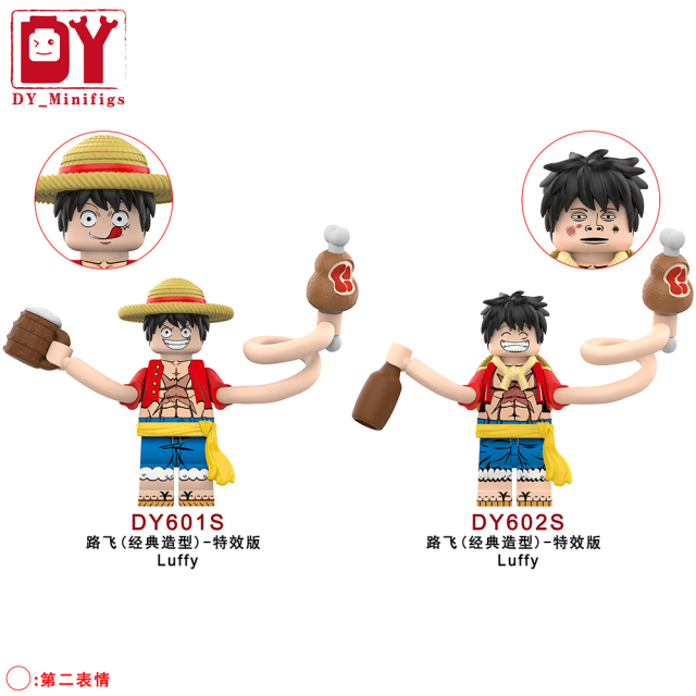 DY601S DY602S Anime One Piece Monkey D. Luffy Mini Figures Juguetes Toys Collect Educational Plastic Building Blocks Gift for Kids