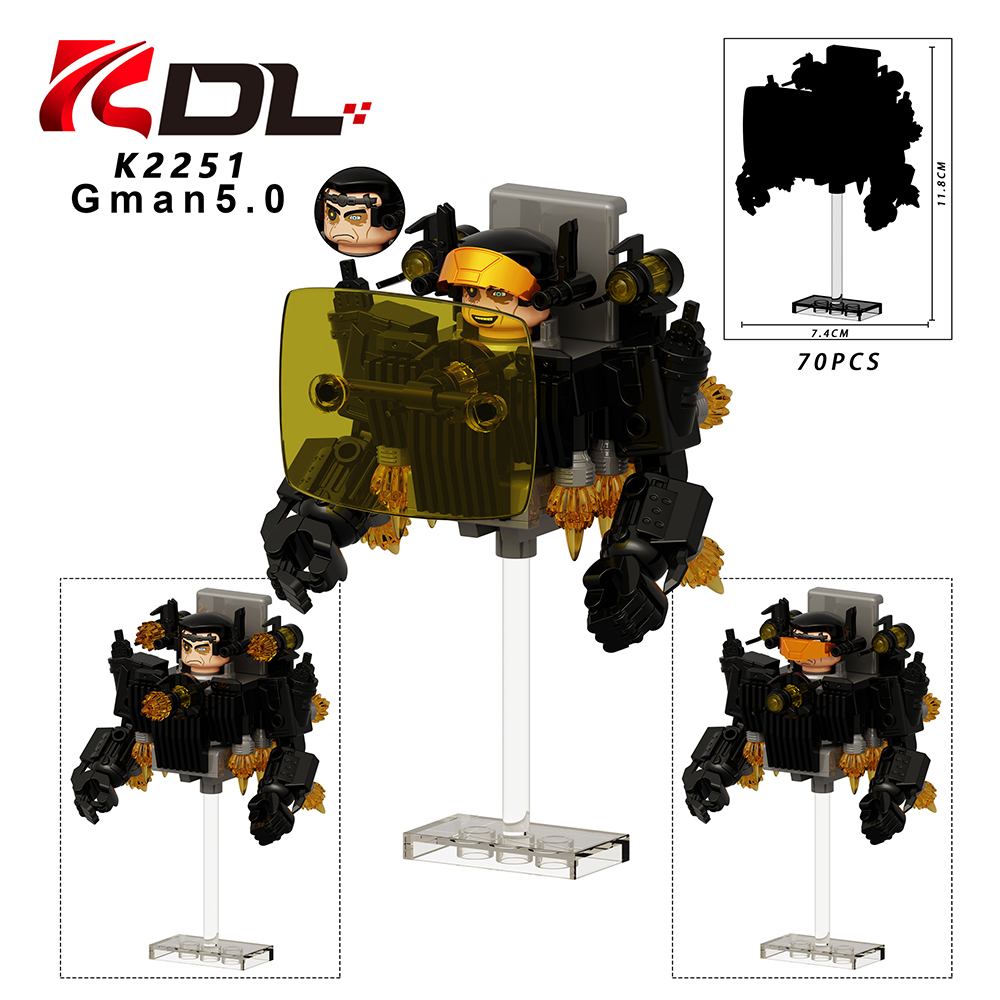 KDL838 Skibidi Toilet Game Samurai Watchman Duchess Eastern Europe Female Special Forces Maintenanceman Gman 5.0 Mini Collect Building Blocks Kids Gift Toys