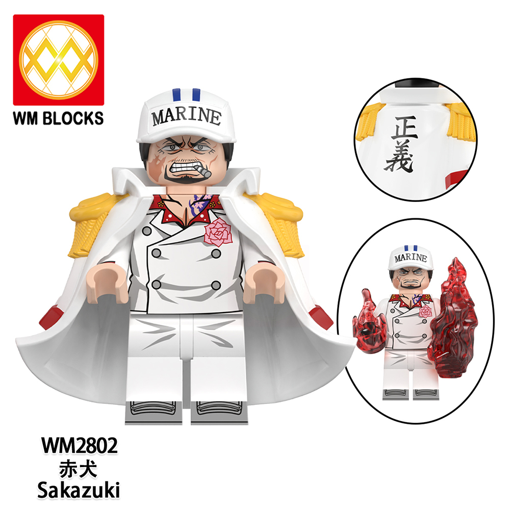 WM6194 Monkey D.Luffy Sakazuki Portgas.D.Ace Monkey D.Garp Roronoa Zoro Anime One Piece Mini Collect Building Blocks Kids Git Toys