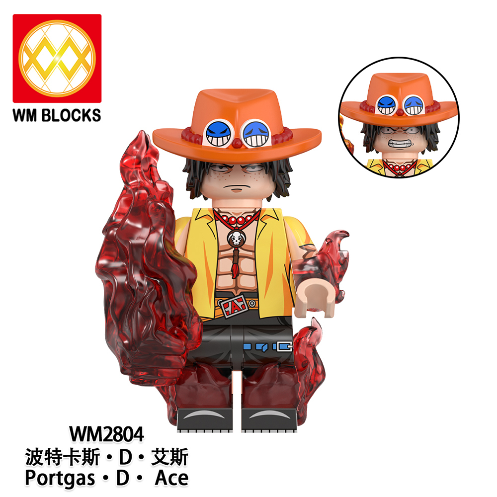 WM6194 Monkey D.Luffy Sakazuki Portgas.D.Ace Monkey D.Garp Roronoa Zoro Anime One Piece Mini Collect Building Blocks Kids Git Toys