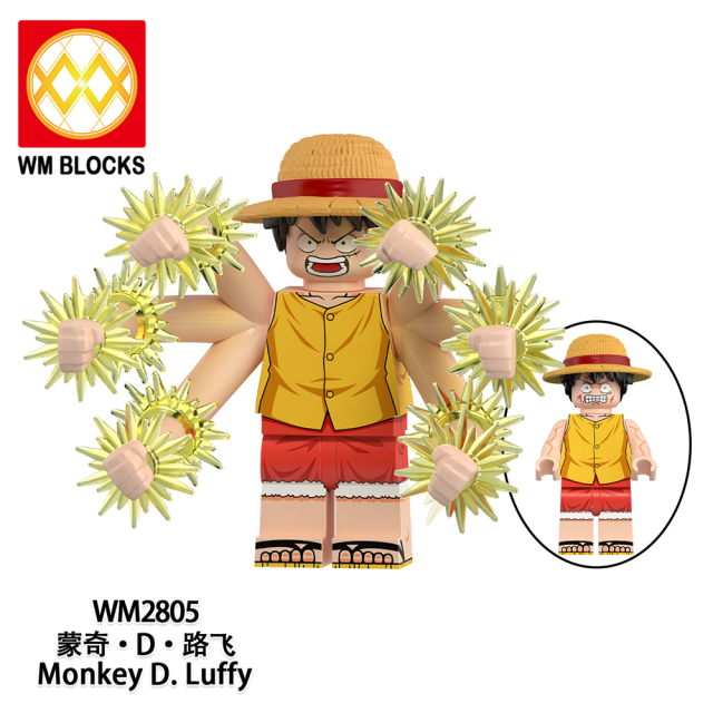 WM6194 Monkey D.Luffy Sakazuki Portgas.D.Ace Monkey D.Garp Roronoa Zoro Anime One Piece Mini Collect Building Blocks Kids Git Toys