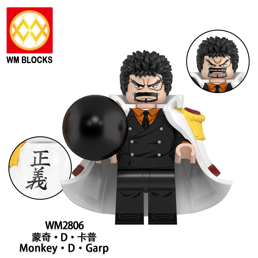 WM6194 Monkey D.Luffy Sakazuki Portgas.D.Ace Monkey D.Garp Roronoa Zoro Anime One Piece Mini Collect Building Blocks Kids Git Toys