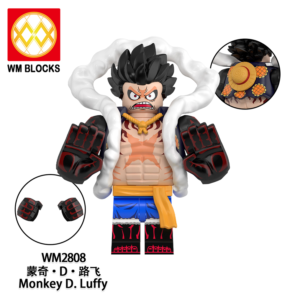 WM6194 Monkey D.Luffy Sakazuki Portgas.D.Ace Monkey D.Garp Roronoa Zoro Anime One Piece Mini Collect Building Blocks Kids Git Toys