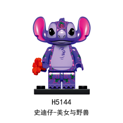 H5142-5155 Stitch Gift Collection Character Mini Figures Juguetes DIY Building Block Sets Kids Toys for Children