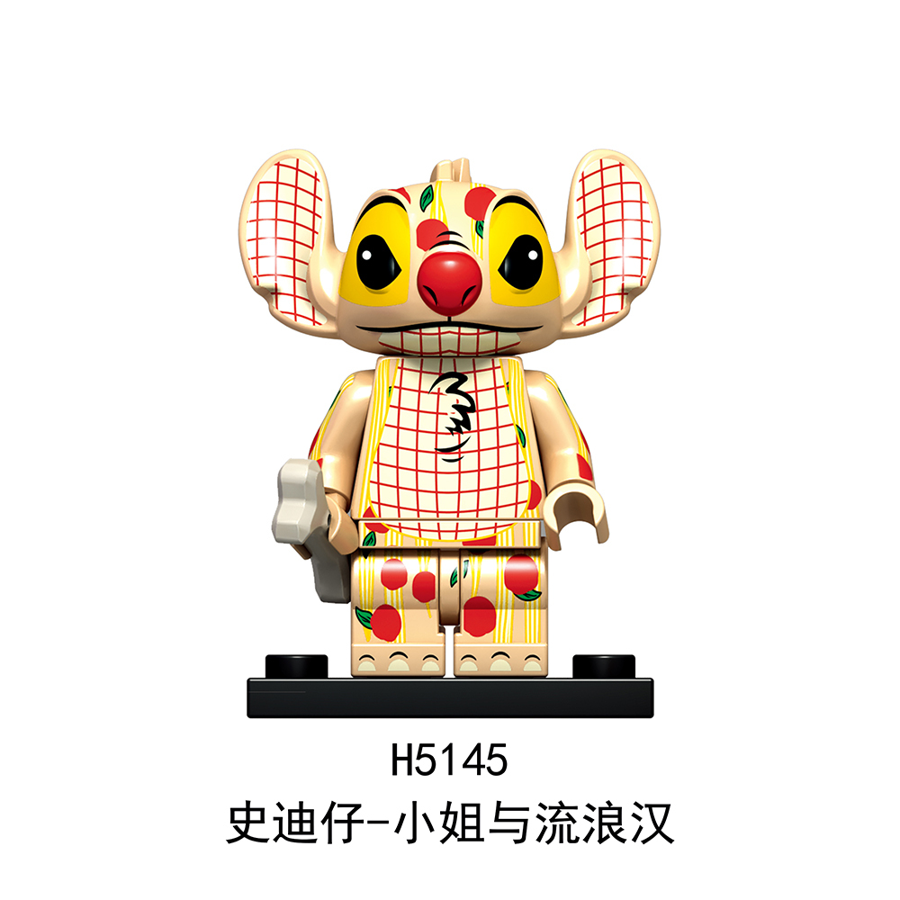 H5142-5155 Stitch Gift Collection Character Mini Figures Juguetes DIY Building Block Sets Kids Toys for Children