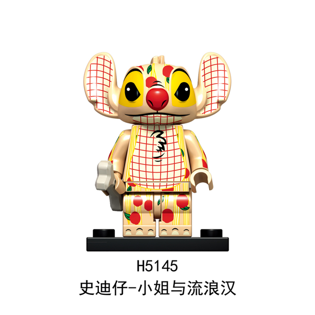 H5142-5155 Stitch Gift Collection Character Mini Figures Juguetes DIY Building Block Sets Kids Toys for Children