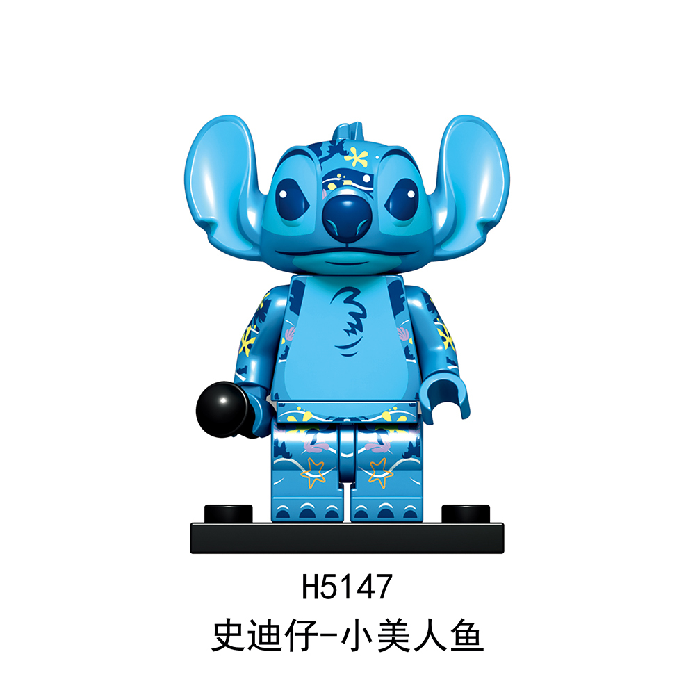 H5142-5155 Stitch Gift Collection Character Mini Figures Juguetes DIY Building Block Sets Kids Toys for Children