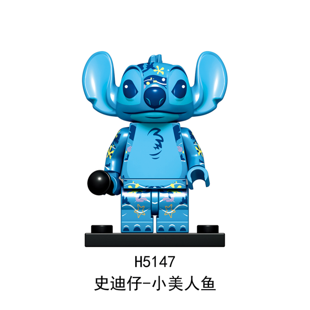 H5142-5155 Stitch Gift Collection Character Mini Figures Juguetes DIY Building Block Sets Kids Toys for Children