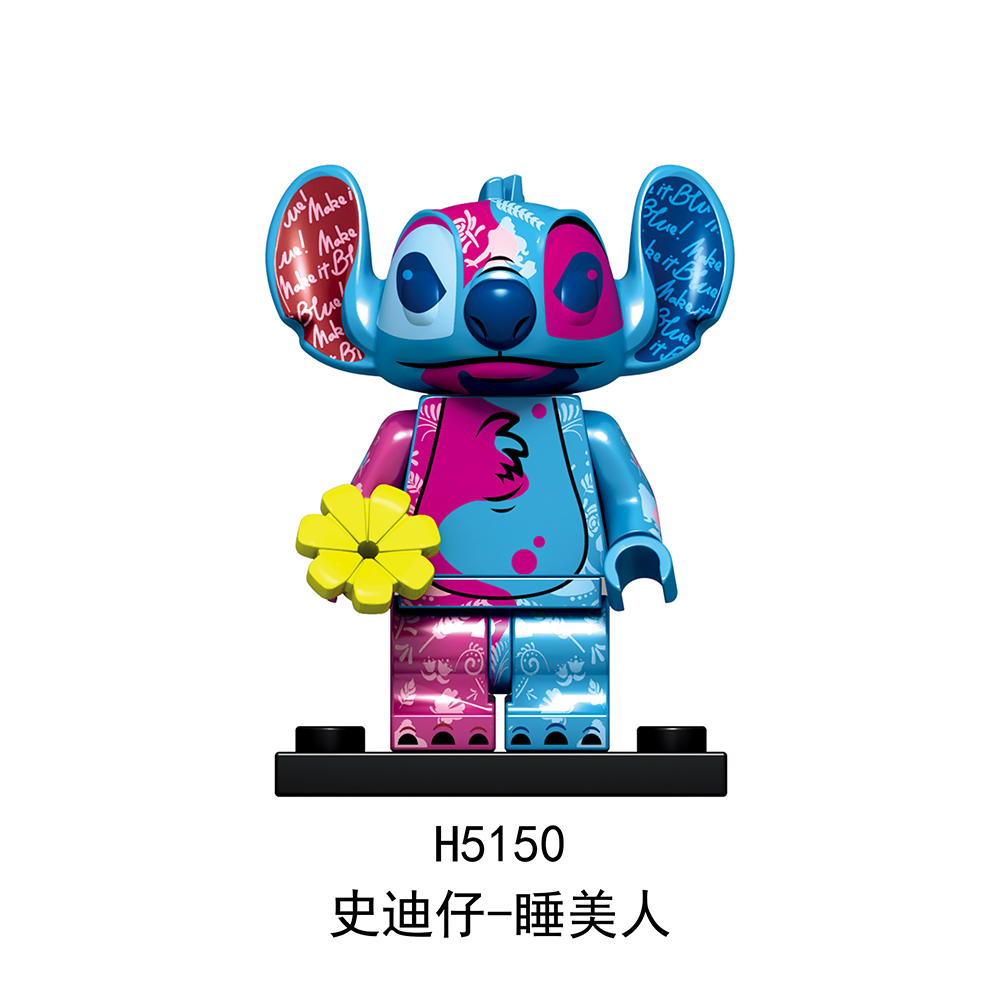 H5142-5155 Stitch Gift Collection Character Mini Figures Juguetes DIY Building Block Sets Kids Toys for Children