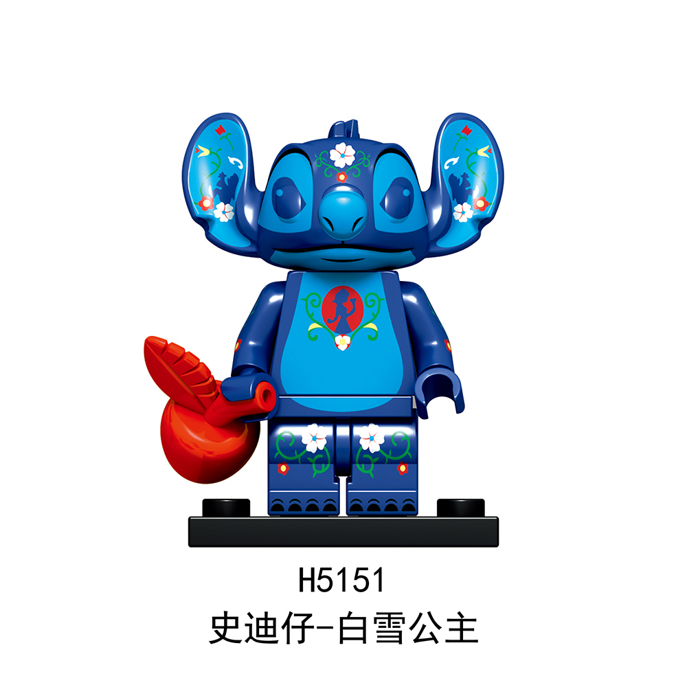 H5142-5155 Stitch Gift Collection Character Mini Figures Juguetes DIY Building Block Sets Kids Toys for Children