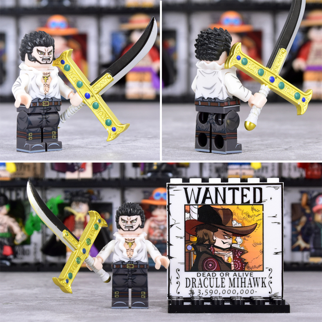 DY672 Dracule Mihawk OP Wholesale Small 2025 Educational Online Building Block Sets Kid Toys