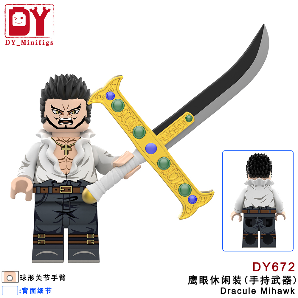 DY672 Dracule Mihawk OP Wholesale Small 2025 Educational Online Building Block Sets Kid Toys