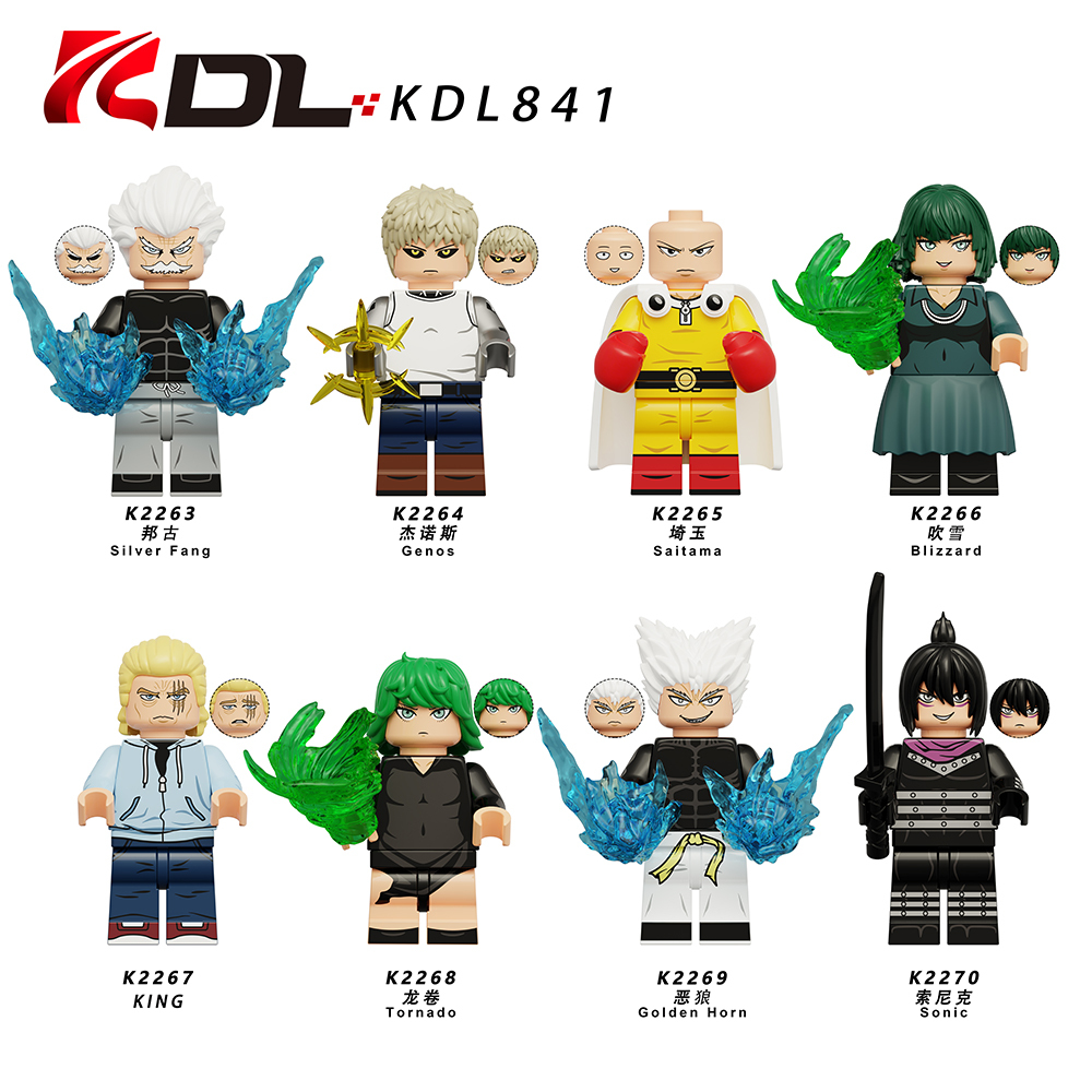 KDL841 Saitama Tornado Anime Character Wholesale Small 2025 Educational Online Building Block Sets Kid Toys