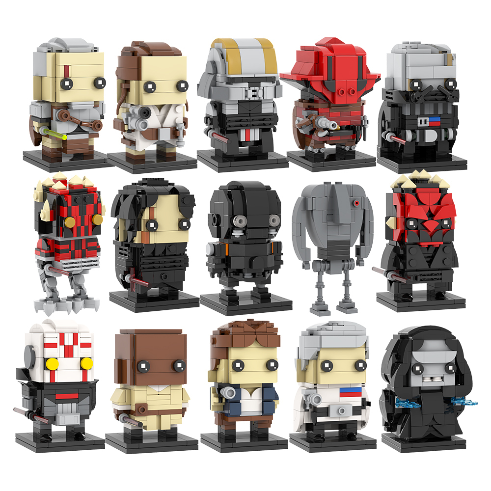 MOC2336-MOC2343 Lego star wars building General rahm kota rey starkiller darth revan  revan BrickHeadz War scene toys building blocks sets Toys for kids