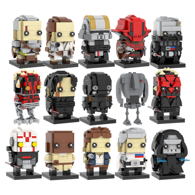MOC2336-MOC2343 Lego star wars building General rahm kota rey starkiller darth revan  revan BrickHeadz War scene toys building blocks sets Toys for kids