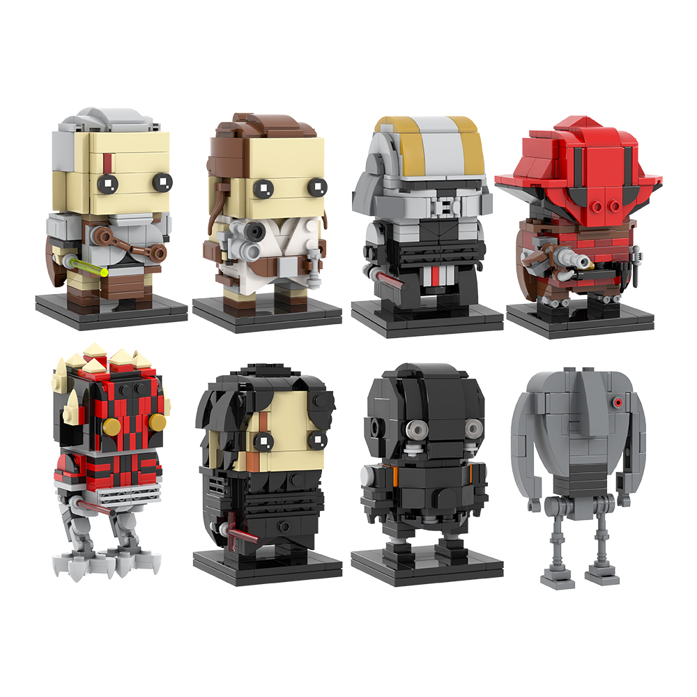 MOC2336-MOC2343 Lego star wars building General rahm kota rey starkiller darth revan  revan BrickHeadz War scene toys building blocks sets Toys for kids