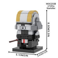 MOC2336-MOC2343 Lego star wars building General rahm kota rey starkiller darth revan  revan BrickHeadz War scene toys building blocks sets Toys for kids