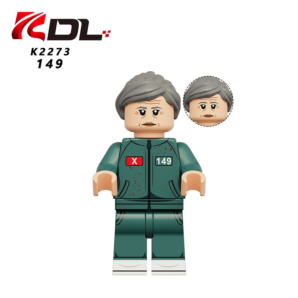 KDL842 Squid Game Character Wooden Man DIY Gift Juguetes Building Block Sets Educational  Kids Toys For Children