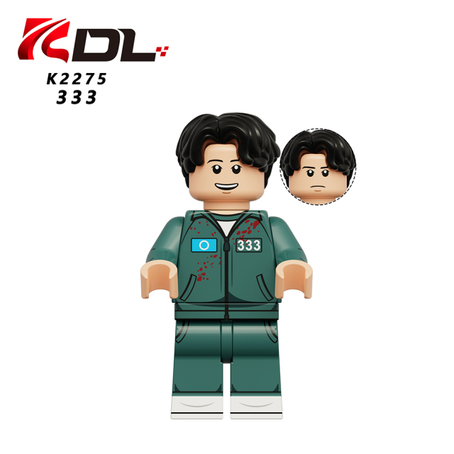 KDL842 Squid Game Character Wooden Man DIY Gift Juguetes Building Block Sets Educational  Kids Toys For Children